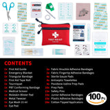 PROTECT LIFE Survival First Aid Kit (100 Pieces) – Compact Emergency Medical Kit for Camping, Travel & Outdoor Use
