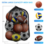 Brotou Extra-Large Mesh Sports Ball Bag 40 x 30 in – Heavy-Duty Team Equipment Carrier with Adjustable Strap
