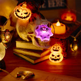Halloween LED String Lights – 20 Battery-Operated Pumpkin, Ghost & Witch Lights with Timer & 8 Modes (9.8Ft)