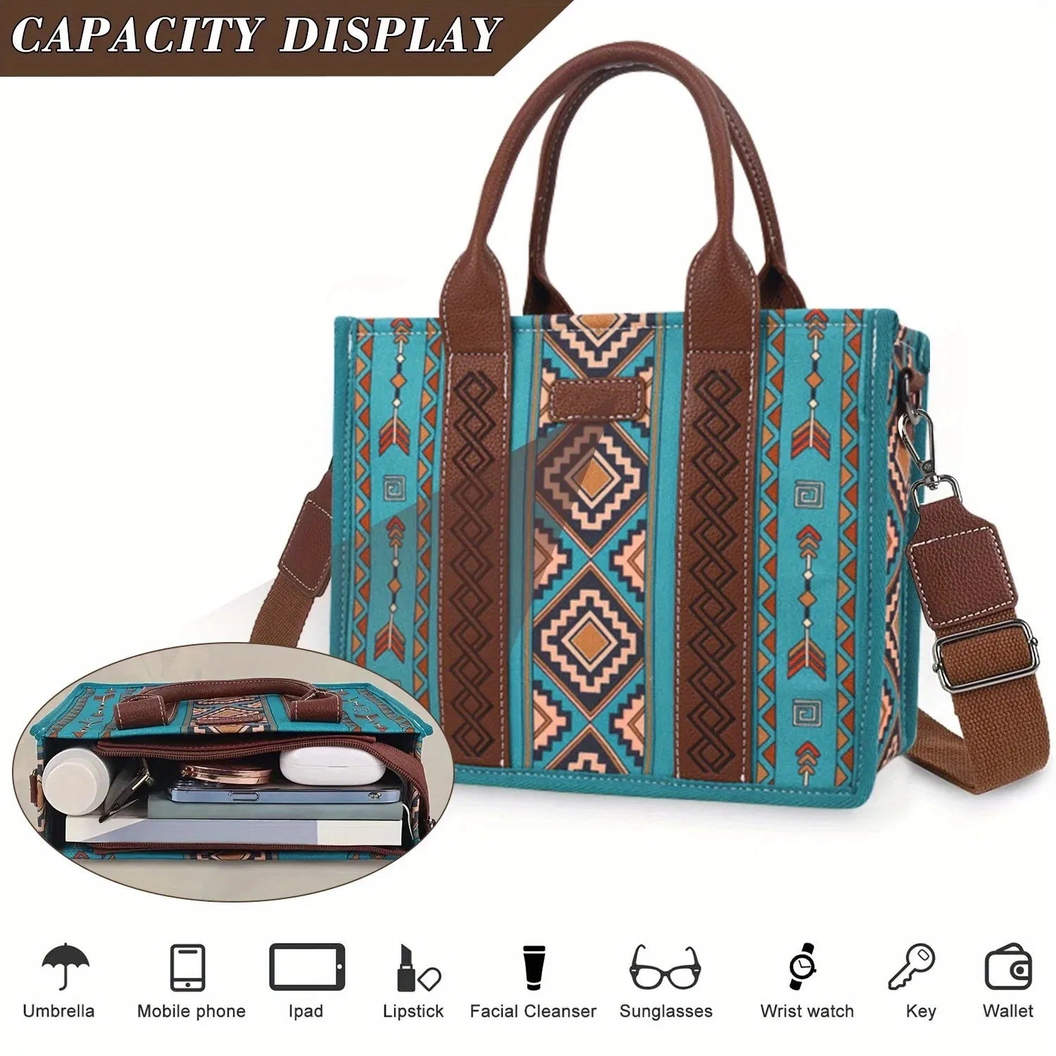 4PCS Women’s Purse Tote Set 💼 Retro Work Satchel + Lightweight Boho Chic Everyday Bags (Green)