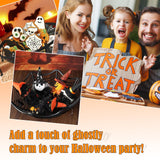 6-Pack Spider Web Candy Bowls – Halloween Snack & Treat Holders (Black, Orange, Purple