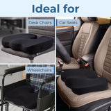 Ergonomic Memory Foam Seat Cushion for Office Chair Coccyx Support Sciatica & Tailbone Pain Relief with Breathable Mesh Cover