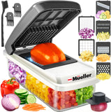 Multi-Function Vegetable Chopper & Mandoline Slicer Set with Interchangeable Blades
