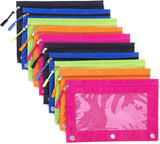 20-Pack Multicolor 3-Ring Binder Pencil Pouches