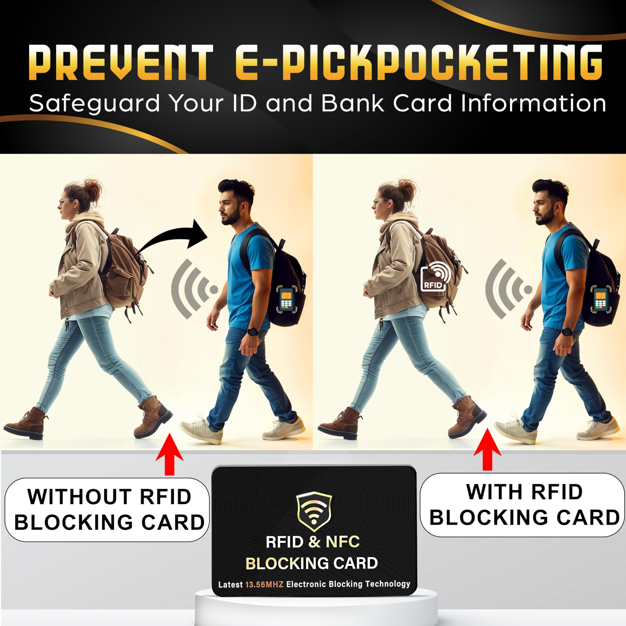 RFID Blocking Wallet Card – Contactless Card Protector for Credit Cards & Identity Theft Protection