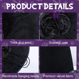 Purple Witch Costume Accessories Set – 3-Piece Halloween Kit with Black Hat, Wig & Striped Stockings