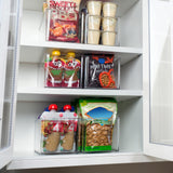 Clear Stackable Storage Bins with Handles – Pantry & Refrigerator Organizer (Transparent)
