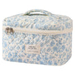 GOSECT Large Floral Makeup Bag for Women – Cotton Travel Cosmetic & Toiletry Organizer (Baidilanhua)