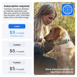 Tractive GPS Dog Tracker with Real-Time Live Tracking, Health Monitoring & Virtual Fences – Waterproof Smart Collar Device (Green)