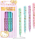 4-Piece Kawaii Character Retractable Ballpoint Pen Set