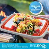 Collapsible BBQ Grill Prep Caddy 3-in-1 – Cutting Board, Wash Basket & Prep Station