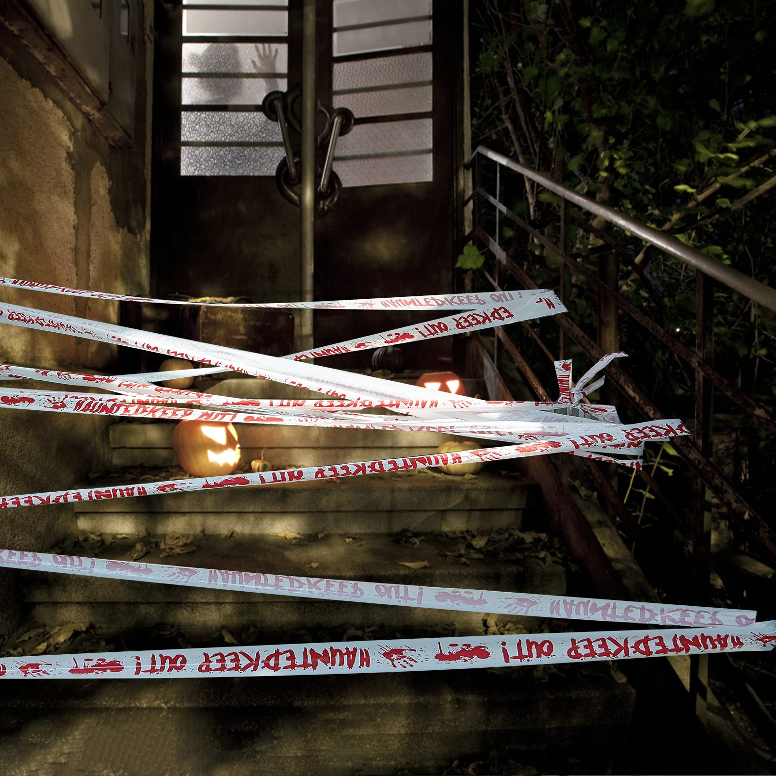 Halloween Caution Tape – 3 Rolls 90ft “Warning / Enter If You Dare / Haunted Keep Out” Outdoor Party Decoration