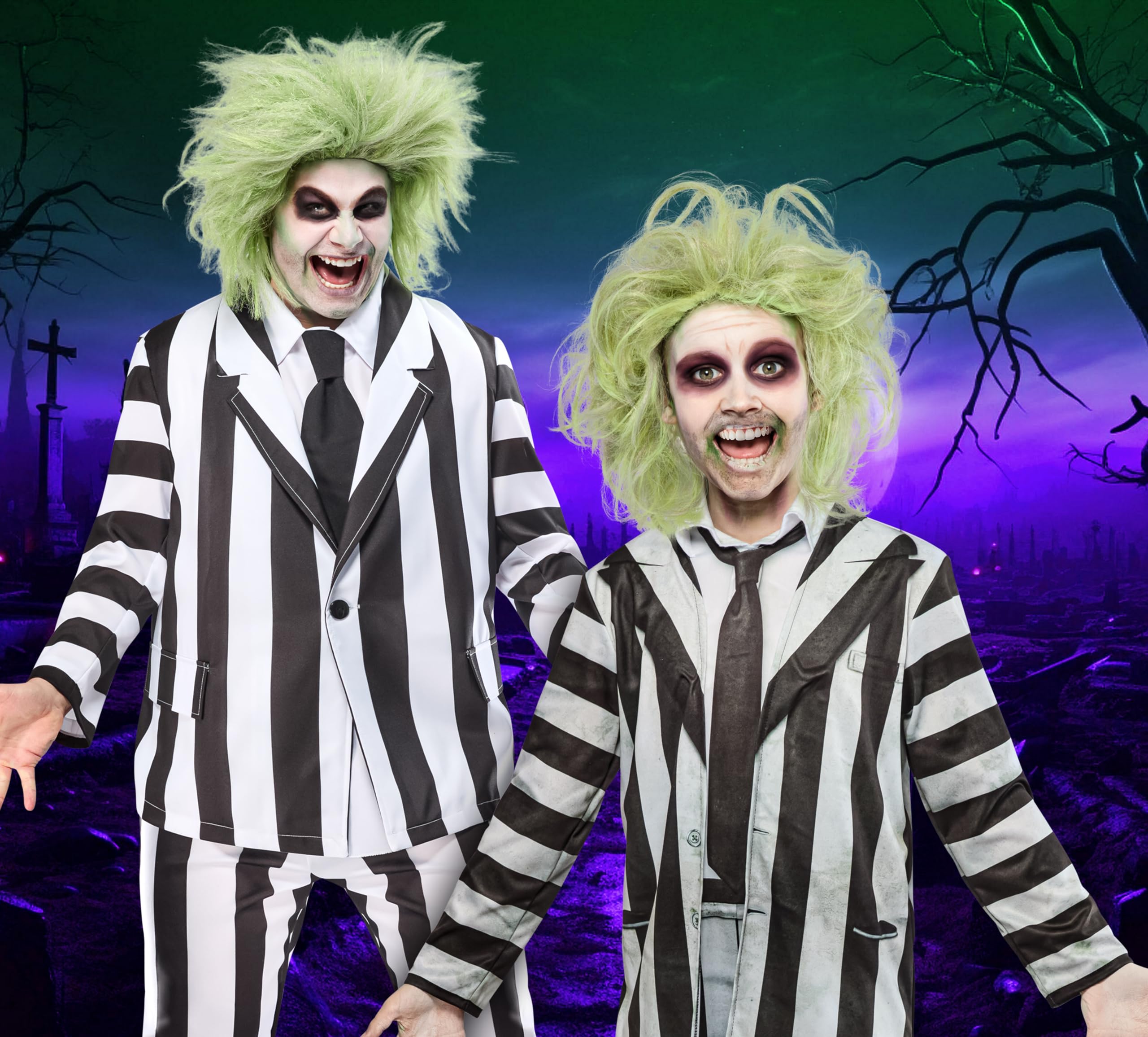 Kids Beetlejuice Wig – Official Licensed Movie Costume Accessory by Rubie’s (Green)