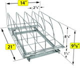 Lynk Professional Extra-Wide Pull-Out Cutting Board & Baking Pan Organizer – Heavy-Duty Sliding Cabinet Rack