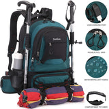 Nerlion 40L Lightweight Hiking Backpack for Travel, Camping & Outdoor Adventures – Waterproof Daypack – Dark Green