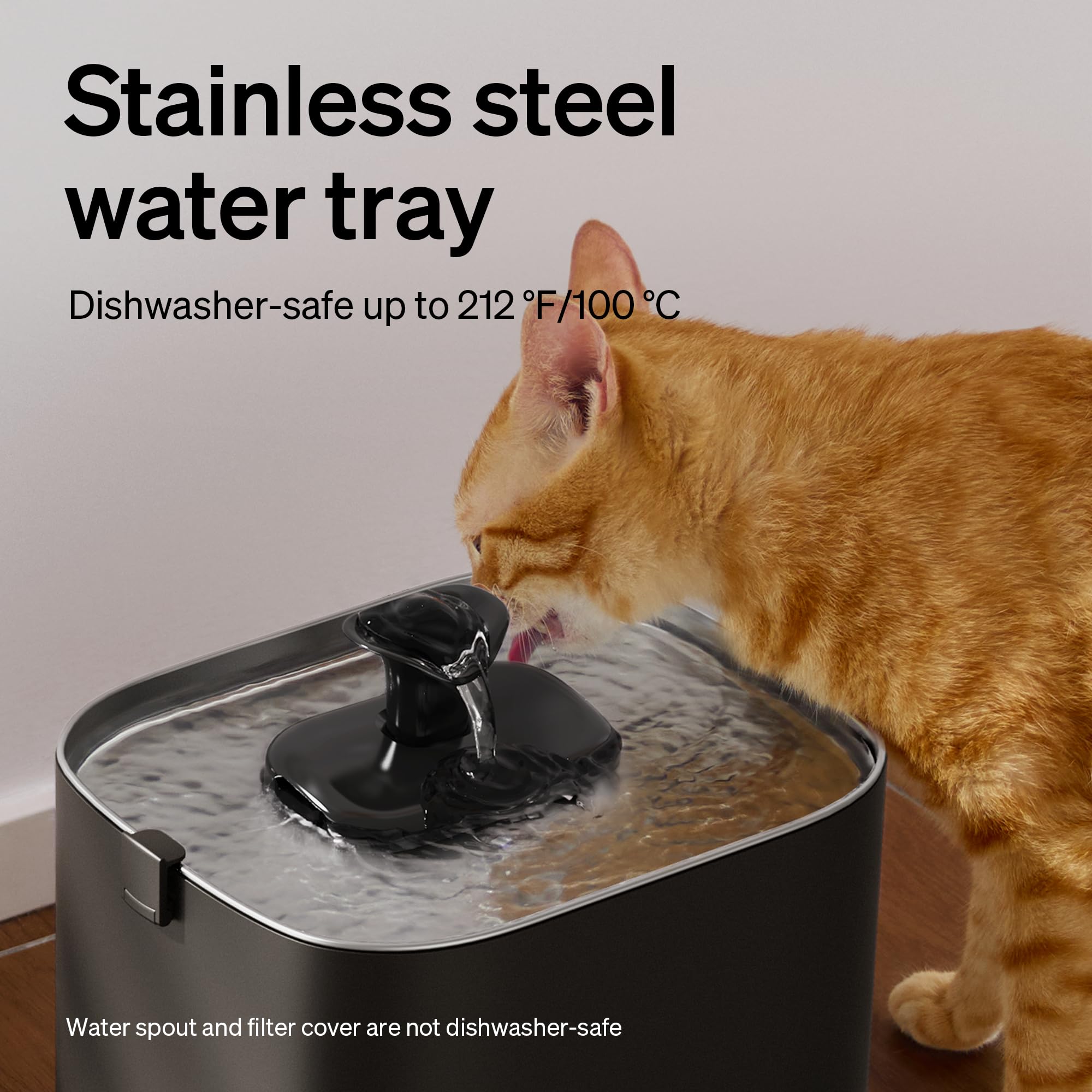 PETLIBRO Dockstream 2 Stainless Steel Smart Cat Water Fountain 3L – WiFi Hydration Tracking (Black)