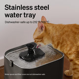 PETLIBRO Dockstream 2 Stainless Steel Smart Cat Water Fountain 3L – WiFi Hydration Tracking (Black)