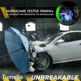 TUMELLA Compact Travel Umbrella – Automatic Windproof & Waterproof Mini Umbrella with One-Button Open/Close