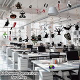 Halloween Hanging Swirl Decorations Set 🎃 – 60-Piece Indoor & Outdoor Party Kit with Ghosts, Bats & Pumpkins
