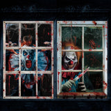 Clown-Themed Halloween Curtains – 2PCS Creepy Window Decorations for Haunted House & Party Décor