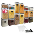16-Piece Airtight Food Storage Containers Set – BPA-Free Leak-Proof Stackable Pantry Organizer with Labels