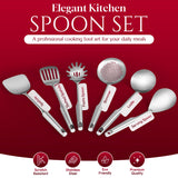 6-Piece Premium Stainless Steel Cooking Utensil Set with Ergonomic Handles – Silver