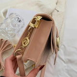 Women’s Stylish PU Leather Shoulder Bag – Simple Flap Crossbody Purse & Handbag