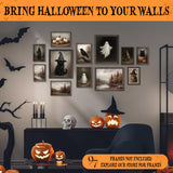 Halloween Wall Art Prints Set – 10PCS Vintage Gothic Posters & Ghost Aesthetic Decor for Bedroom & Living Room