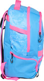Rawlings Gamer Series Baseball Backpack – Dual Bat Sleeves, Ventilated Cleat Pocket & Pro Athletic Design (Columbia Blue/Pink)