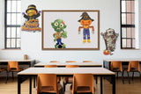 12-Pack Large Halloween Character Wall Cutouts – Mummy, Witch, Vampire, Zombie & Pumpkin Decorations