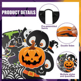 Happy Halloween Banner & Hanging Swirls Set – 32PCS Multicolor Party Decorations with Witches, Ghosts & Pumpkins
