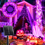 Purple Solar String Lights – 240 LED Outdoor Halloween Fairy Lights for Yard, Garden & Patio Decor (19.6 ft)