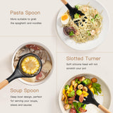 39-Piece Silicone Kitchen Utensil Set with Wooden Handles – Heat Resistant & Non-Stick Safe (Black)