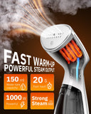 OGHom Portable Handheld Garment Steamer 1000W Fast Heat Travel Wrinkle Remover for Clothes