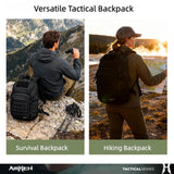 AMHEH 32L Military Tactical Backpack – Rugged MOLLE Carry-On Assault Pack with 17” Laptop Compartment – Black