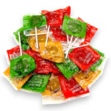 Caramel Apple Pops Variety Pack – Assorted Green Apple, Golden Delicious & Red Macintosh Flavors – Individually Wrapped Halloween Lollipops