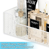Hongtamoya Over-the-Door Metal Organizer – Adjustable 6-Basket Hanging Storage with Hooks for Home & Pantry (White)
