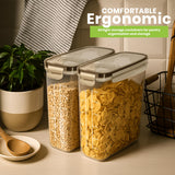 Clear Airtight Cereal Storage Containers with Pour Spout – Leakproof Pantry Canisters with Labels & Marker