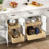 Premium Birchwood Pull-Out Cabinet Drawer with Soft-Close Slides – Heavy-Duty Slide-Out Shelf for Kitchen Cabinets (14” W x 21” D)