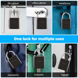 Waterproof Fingerprint Padlock with USB Rechargeable Battery, Biometric Smart Lock for Gym Locker, Gate, Bike & Outdoor Security