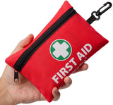 Mini First Aid Kit (110 Pieces) – Compact Emergency Medical Kit for Travel, Home & Outdoor Use (Red)