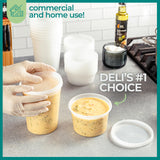 Reusable Deli Food Storage Containers with Lids – 48-Piece BPA-Free Leakproof Bulk Set (Clear)