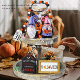 Halloween Gnomes Figurines – Cute Resin Gnome Tabletop Decorations for Home, Tiered Trays & Autumn Centerpieces