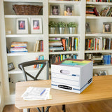 Standard Duty File Storage Boxes with Lids (12-Pack) – Letter & Legal Document Organizer for Home & Office