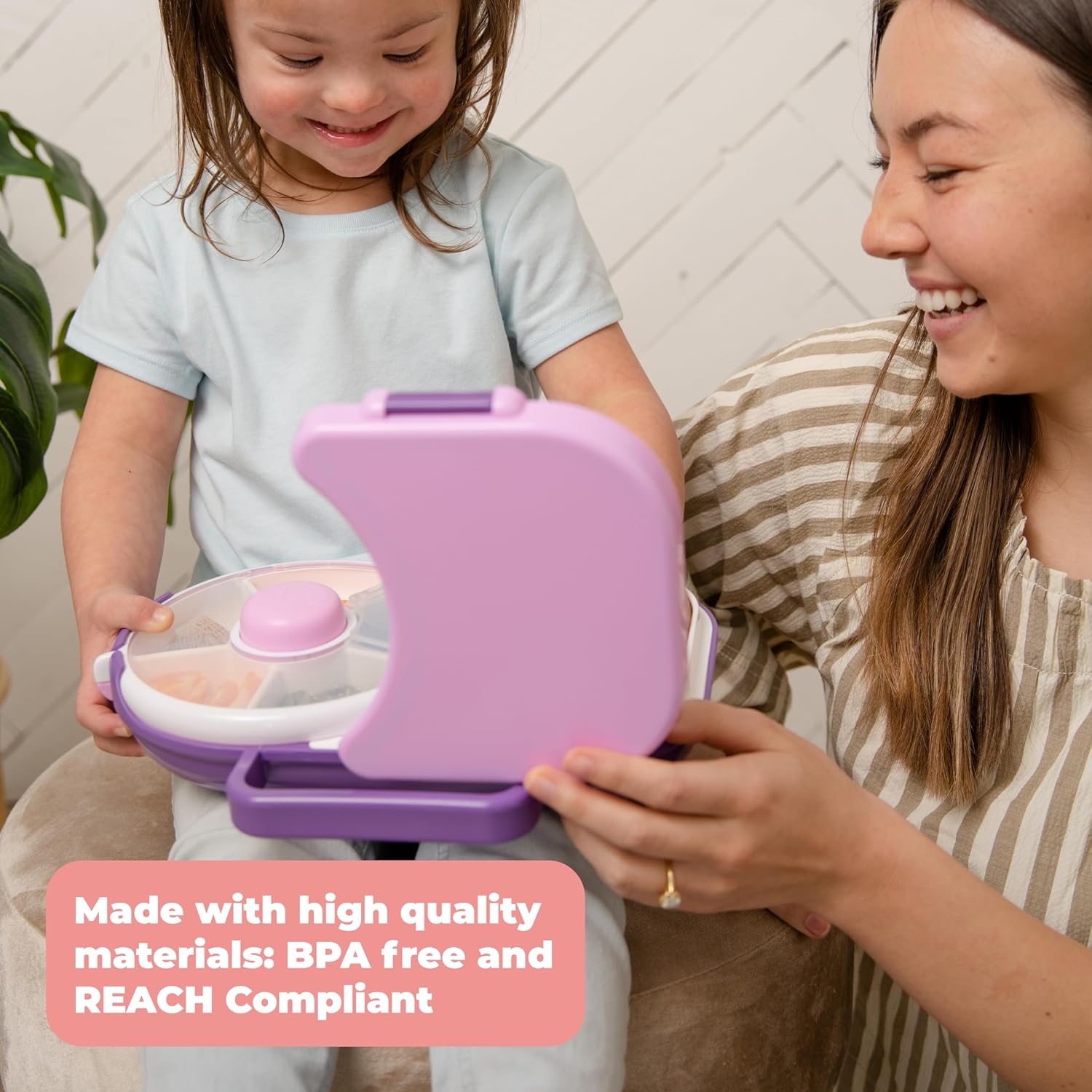Taro Purple Snack Spinner Lunchbox with Sandwich Compartment