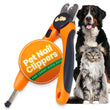 GoPets Professional Pet Nail Clippers with Safety Guard, Stainless Steel Blades, Ergonomic Grip, and Built-In Nail File for Dogs and Cats