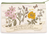 Wildflower Canvas Pencil Pouch with Zipper