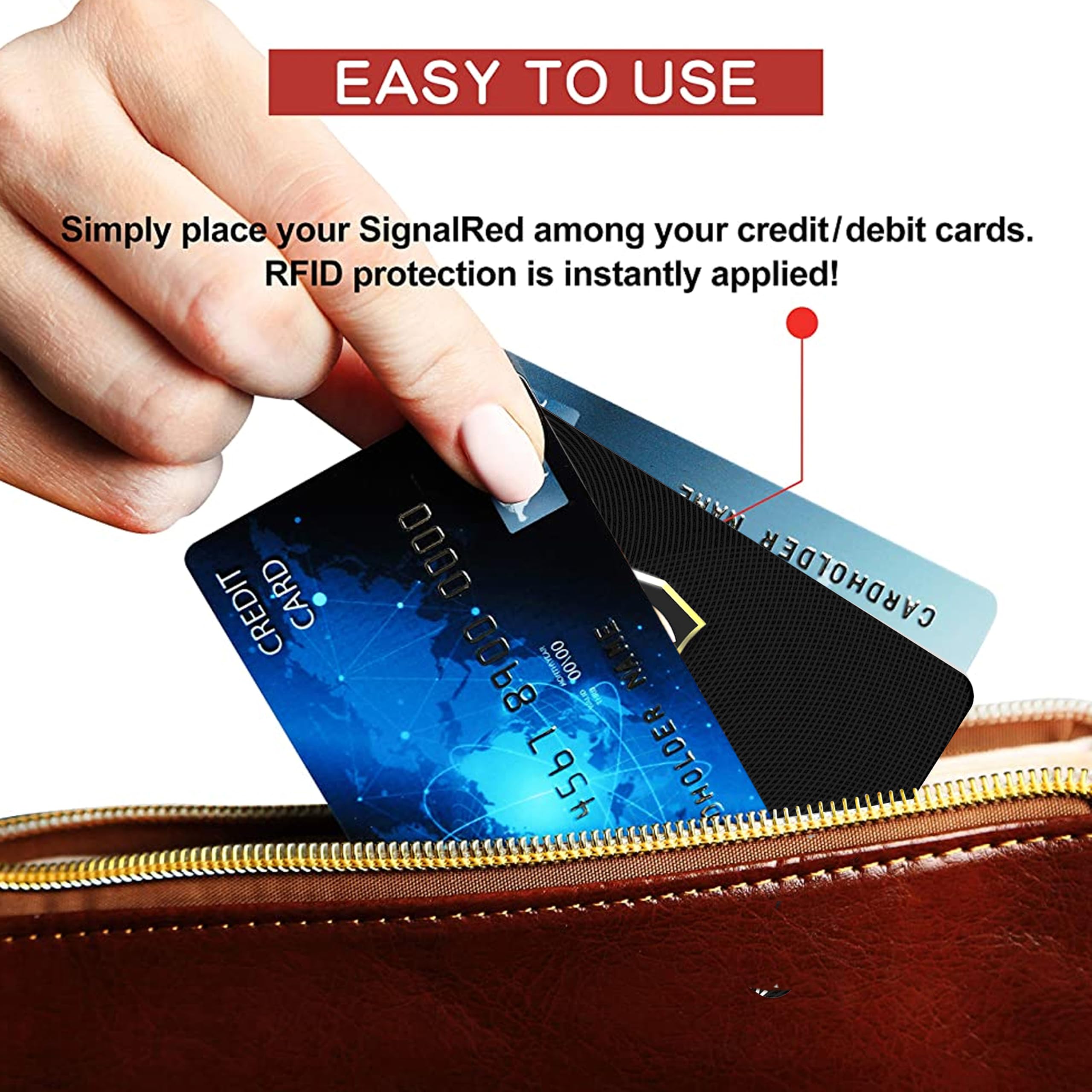 RFID Blocking Wallet Card – Contactless Card Protector for Credit Cards & Identity Theft Protection