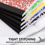 Feela Mini Composition Notebooks – 70 Pack Pocket Size Lined Journals in 5 Solid Colors (4.5” x 3.25”)