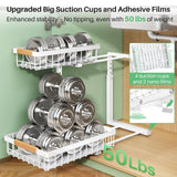 Kitstorack 2-Pack Under-Sink Pull-Out Organizer – Adjustable Height 2-Tier Sliding Cabinet Storage